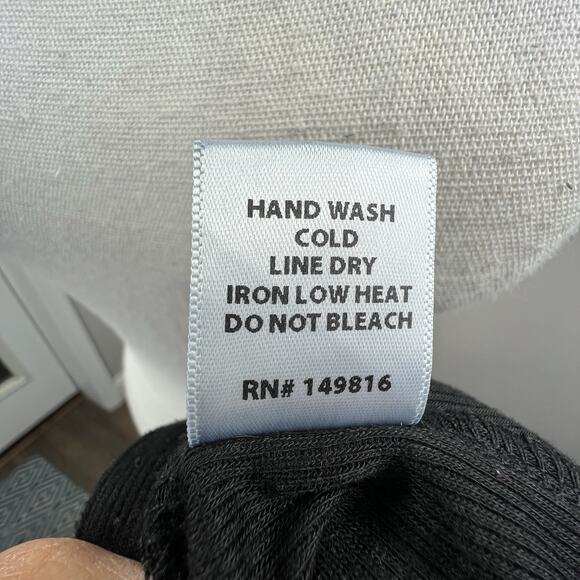 Fore Black Ribbed Mock Neck Sleeveless Bodycon Maxi Dress Size L - Picture 12 of 12